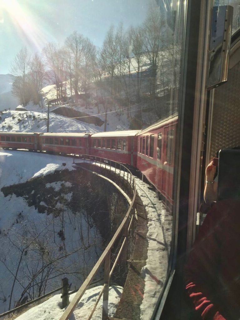 Sulla neve col Trenino del Bernina